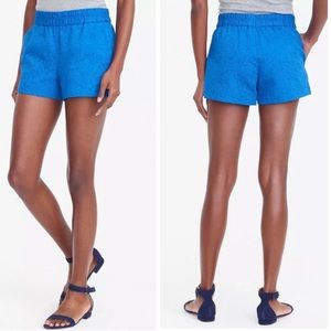 EUC J.Crew Athens Blue Floral Jacquard Shorts